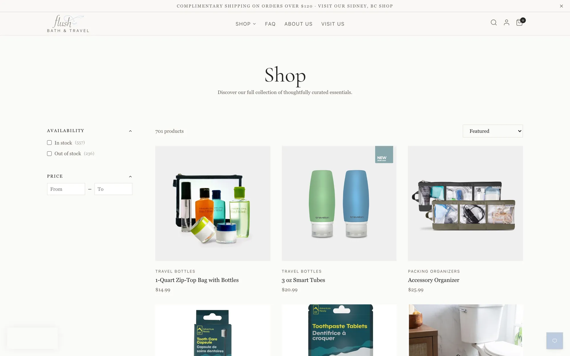 Flush product catalogue on Shopify