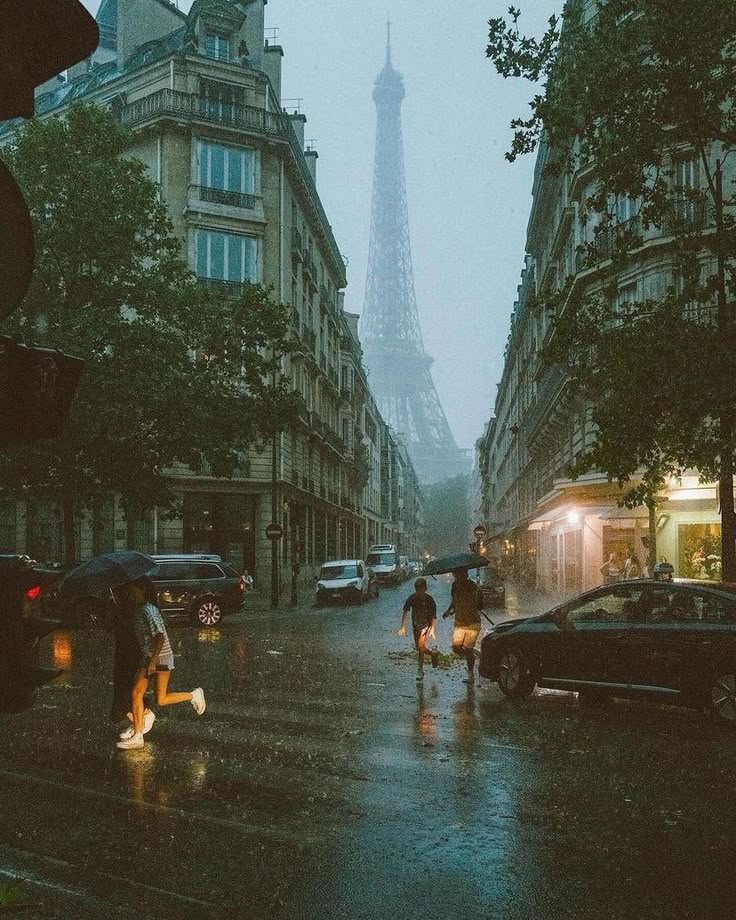 Paris in the rain